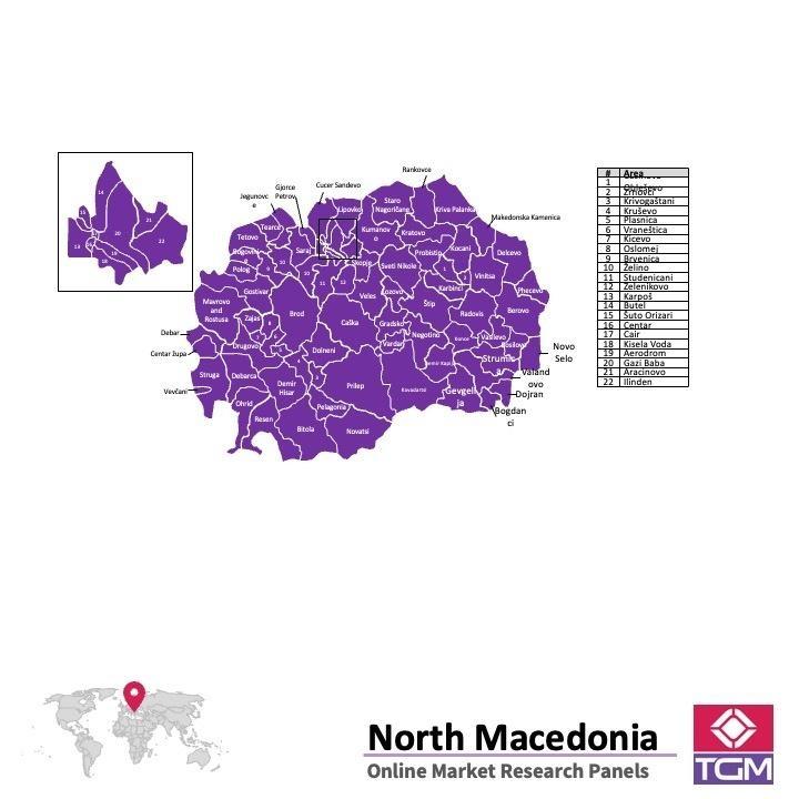 Panel online en Macedonia del Norte | Investigación de mercado y encuestas en Macedonia del Norte