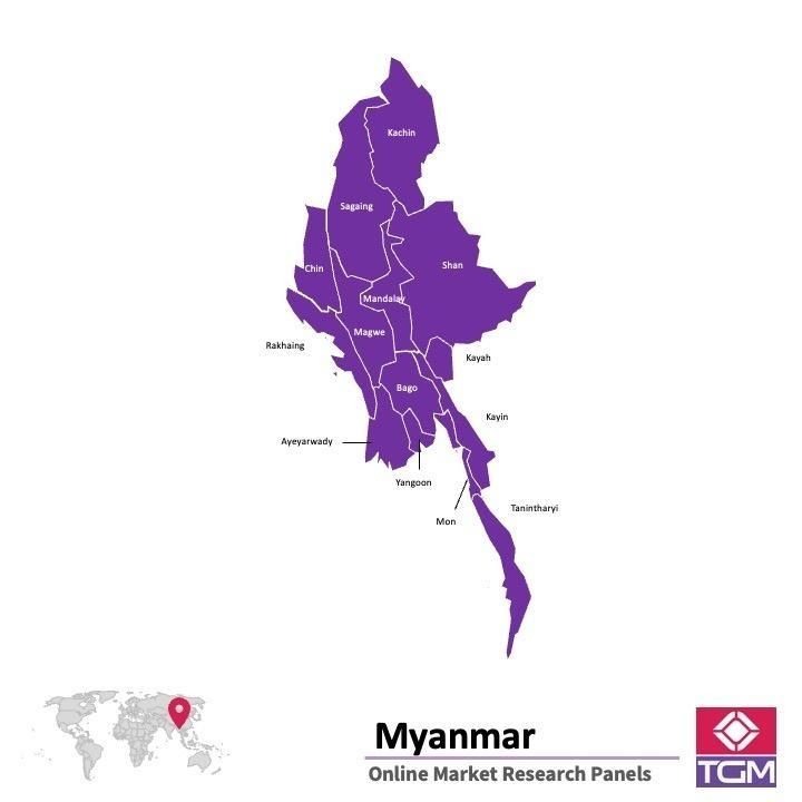 Panel online en Myanmar |  Investigación de mercado y encuestas en Myanmar