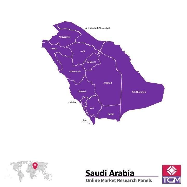 Panel online en Arabia Saudita (KSA) |  Investigación de mercado y encuestas en Arabia Saudita (KSA)