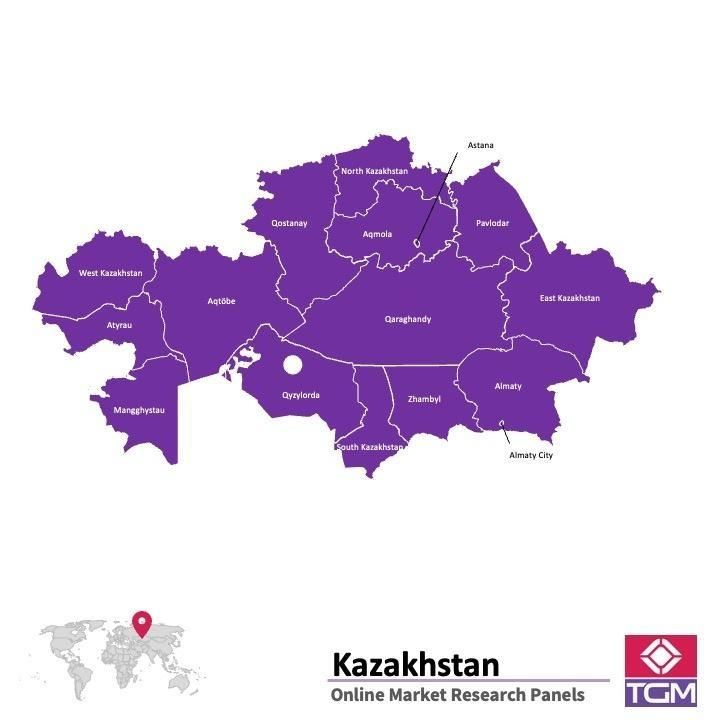 Panel online en Kazajstán |  Investigación de mercado y encuestas en Kazajstán